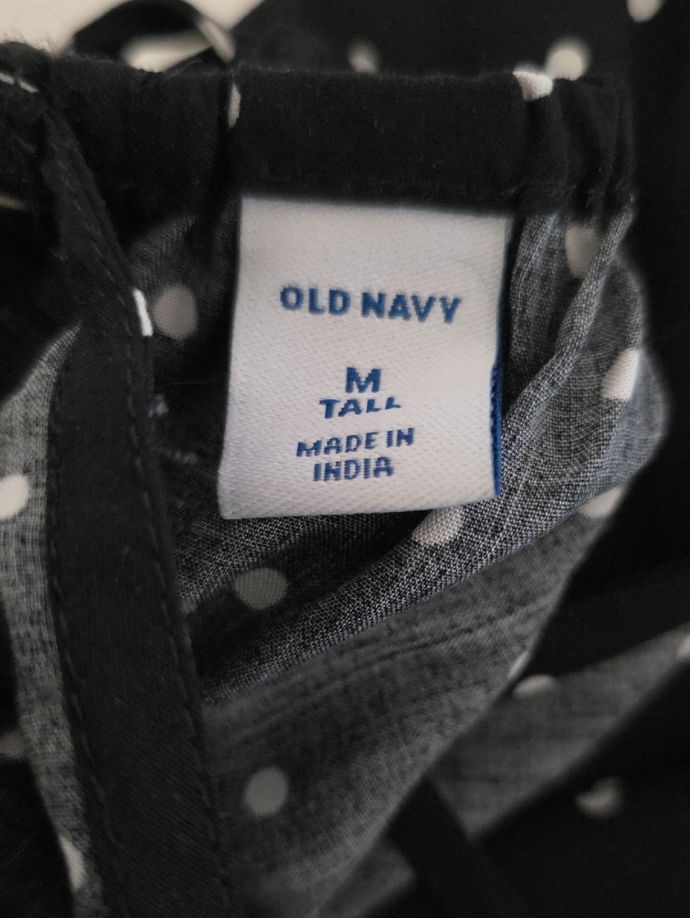 Old Navy Black Top with White Polka Dots Skort